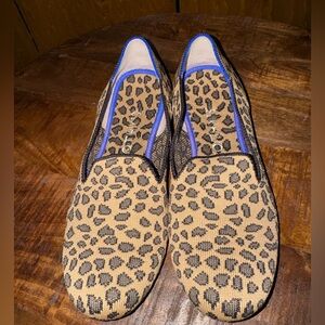 Rothy's Cheetah slip on ballet loafer's flats Size 8